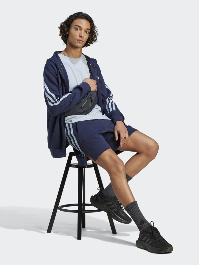 Sweat zippé future icons bleu marine homme - Adidas