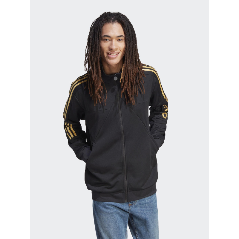 Sweat zippé tiro wm bandes dorées noir homme - Adidas