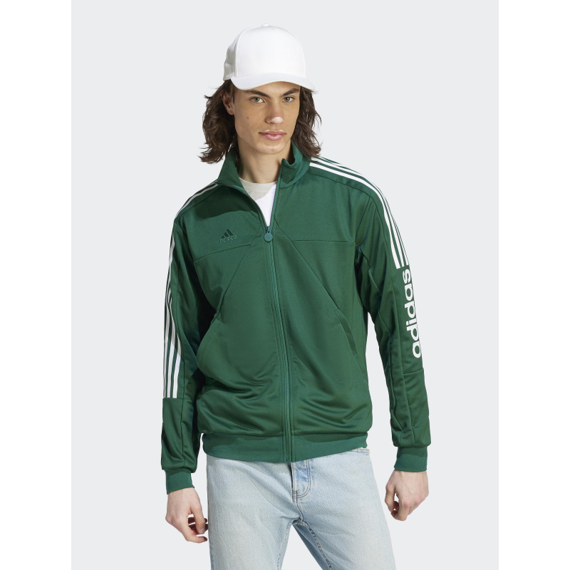 Sweat zippé tiro wm blanc vert forêt homme - Adidas