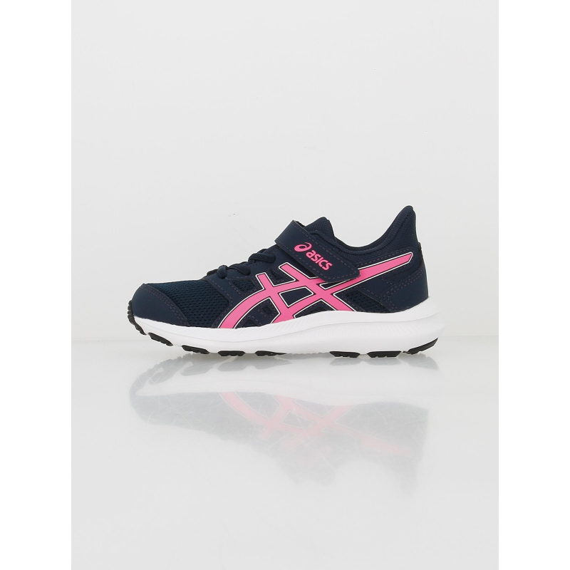 Baskets à scratch jolt 4 ps rose bleu marine enfant - Asics