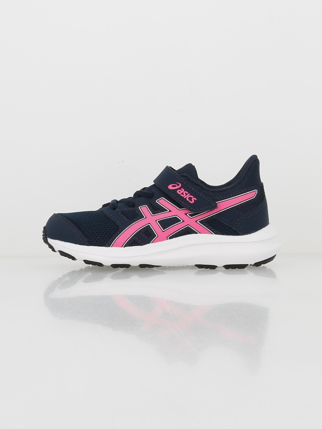 Baskets à scratch jolt 4 ps rose bleu marine enfant - Asics