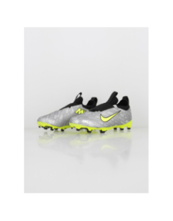 Chaussures football zoom vapor 15 MG argenté enfant - Nike