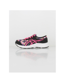 Chaussures de running contend 8 print gs noir fille - Asics