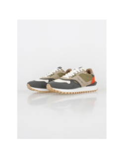 Baskets multicolore kaki beige orange homme - Teddy Smith