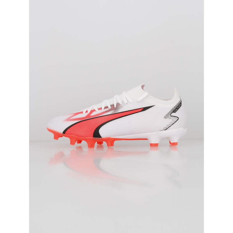 Chaussures de football ultra match FG/AG blanc homme - Puma