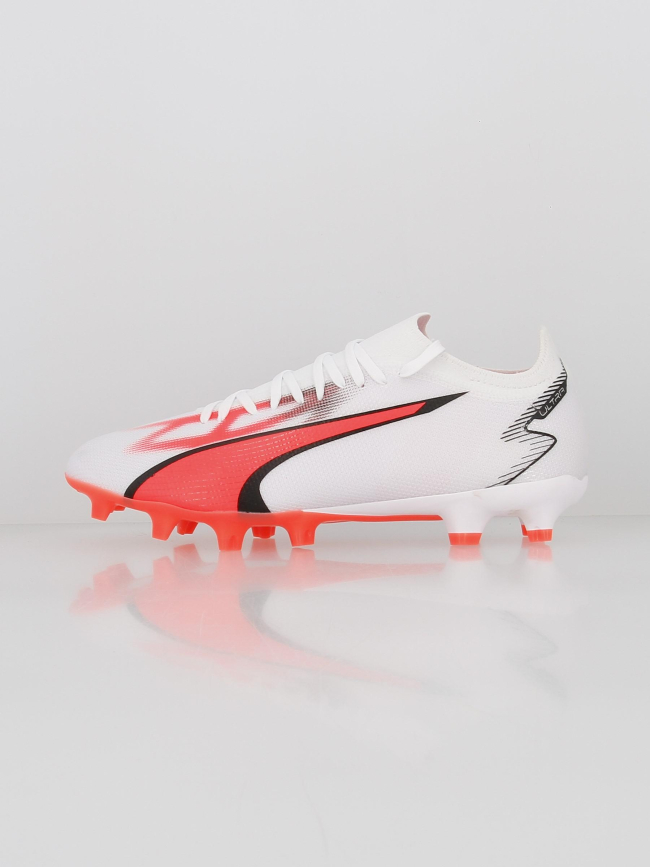 Chaussures de football ultra match FG/AG blanc homme - Puma