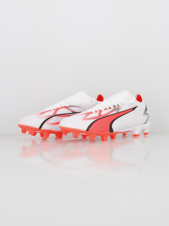 Chaussures de football ultra match FG/AG blanc homme - Puma