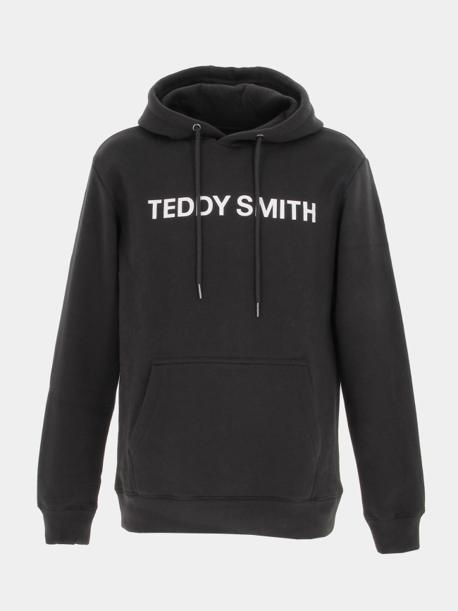Sweat à capuche david logo basique noir homme - Teddy Smith