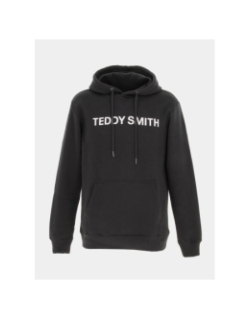 Sweat à capuche david logo basique noir homme - Teddy Smith