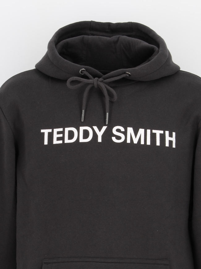 Sweat à capuche david logo basique noir homme - Teddy Smith