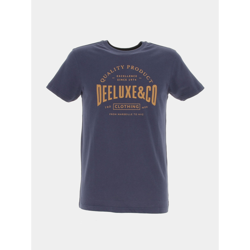 T-shirt boxy logo imprimé orange marine enfant - Deeluxe