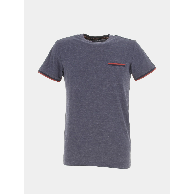 T-shirt avec poche cousue bleu marine homme - Sunvalley