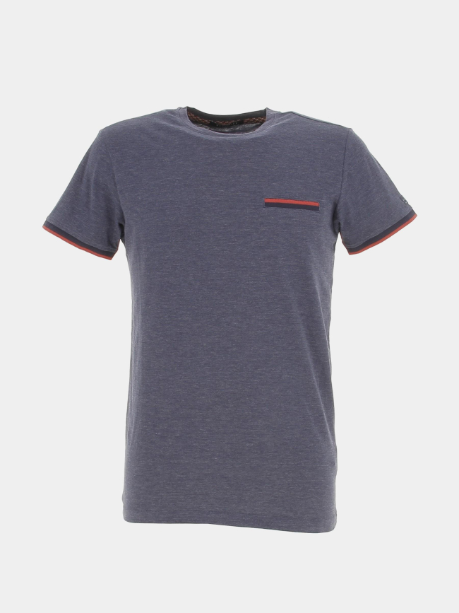 T-shirt avec poche cousue bleu marine homme - Sunvalley