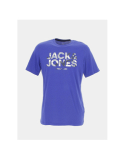 T-shirt james écriture camouflage bleu enfant - Jack & Jones