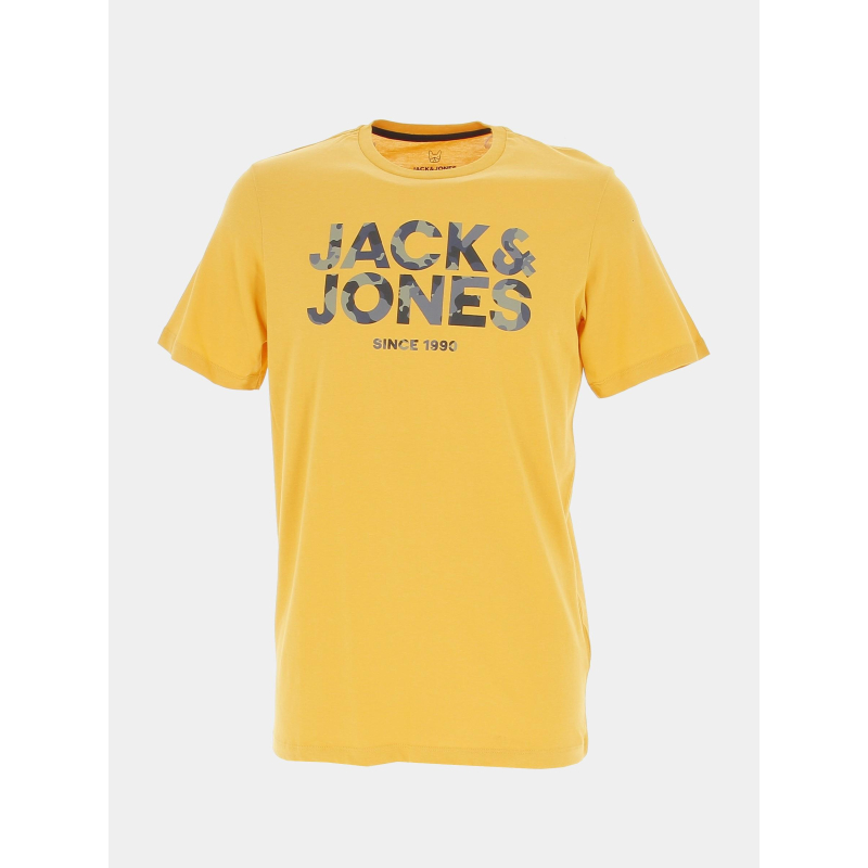 T-shirt james écriture camouflage jaune enfant - Jack & Jones