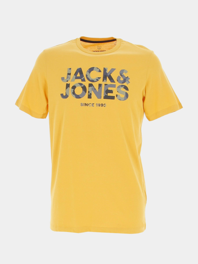 T-shirt james écriture camouflage jaune enfant - Jack & Jones