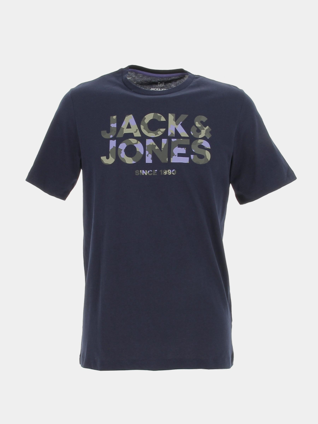 T-shirt james logo camouflage marine enfant - Jack & Jones