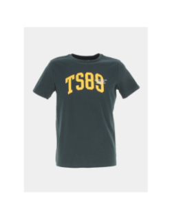 T-shirt t-live logo jaune TS89 vert forêt enfant - Teddy Smith