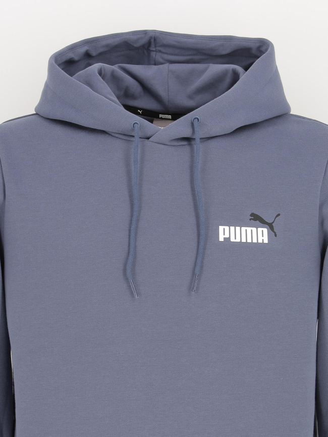 Sweat à capuche essential logo basique bleu homme - Puma