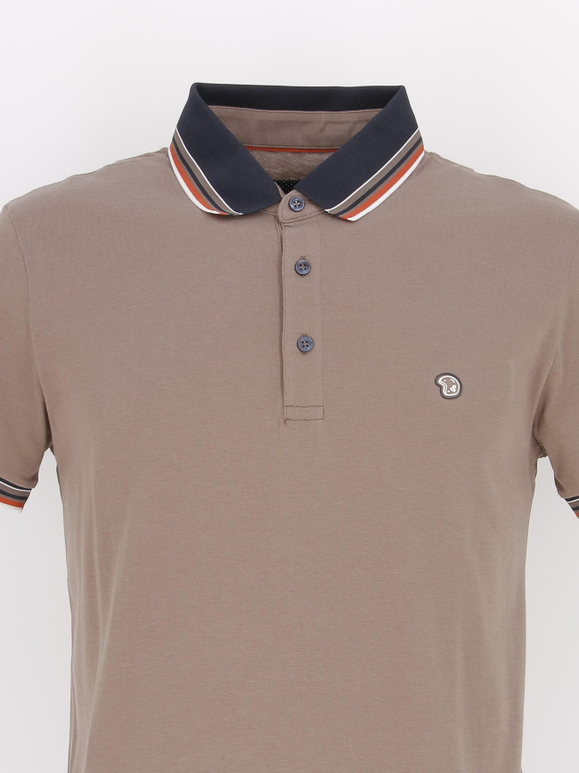 Polo manches courtes classic taupe homme - Benson & Cherry