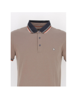 Polo manches courtes classic taupe homme - Benson & Cherry