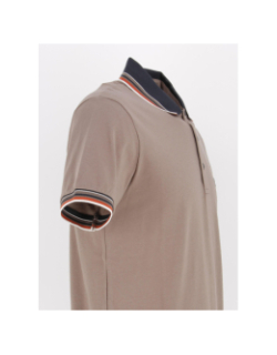 Polo manches courtes classic taupe homme - Benson & Cherry