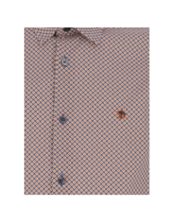 Chemise ml classic fleurs marine homme - Benson & Cherry