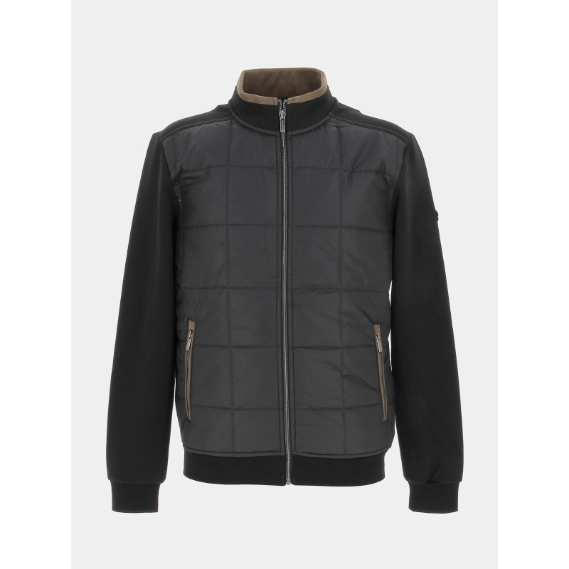 Veste légère sweat matelassé noir homme - Benson & Cherry