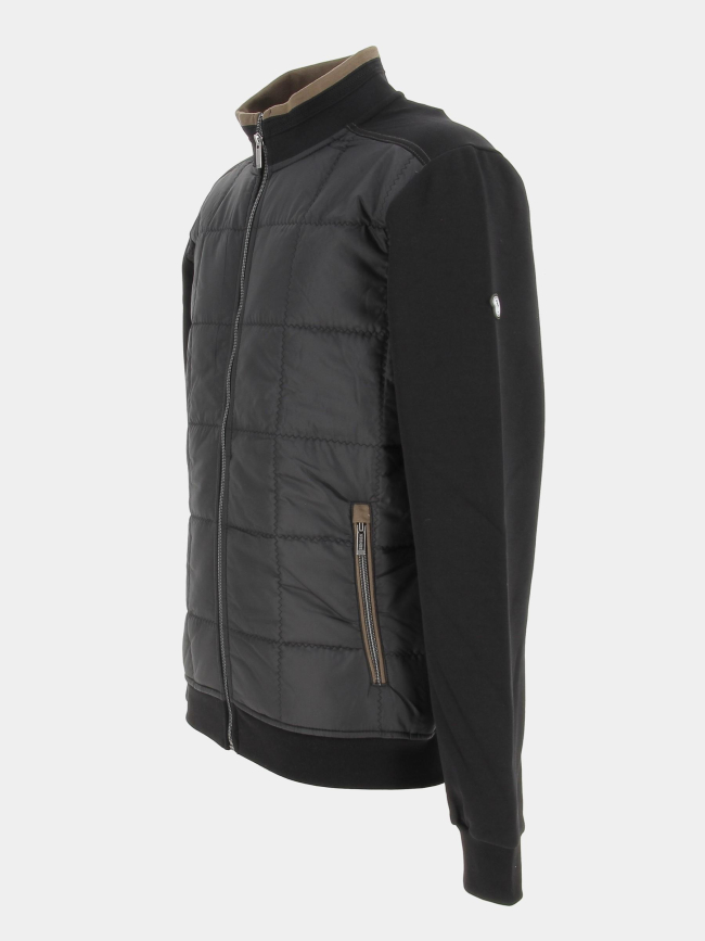 Veste légère sweat matelassé noir homme - Benson & Cherry