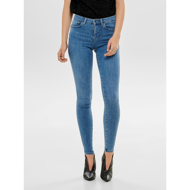 Jean skinny taille mi-haute power bleu femme - Only