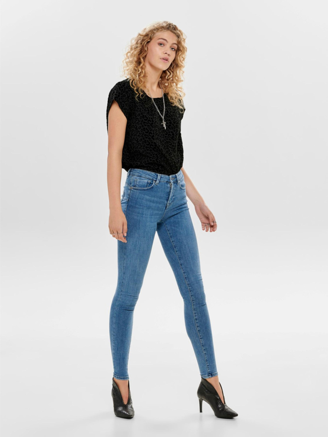 Jean skinny taille mi-haute power bleu femme - Only