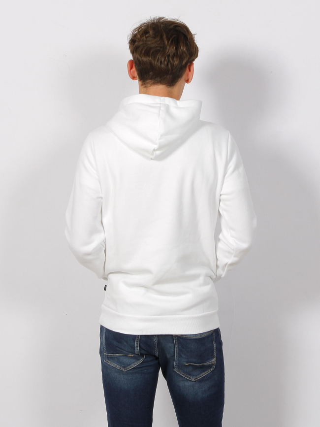 Sweat à capuche essential lab logo vertical blanc homme - Puma