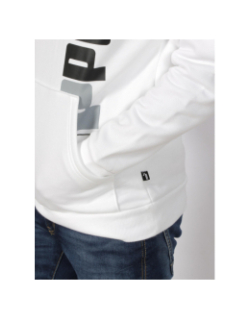 Sweat à capuche essential lab logo vertical blanc homme - Puma