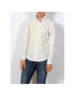 Chemise manches longues logo brodé blanc homme - Sunvalley