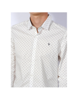 Chemise manches longues logo brodé blanc homme - Sunvalley