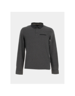 Polo manches longues poche cousue noir homme - Sunvalley