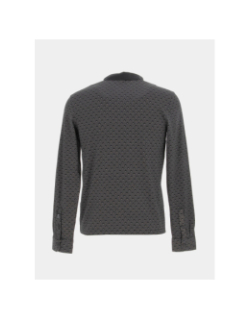 Polo manches longues poche cousue noir homme - Sunvalley