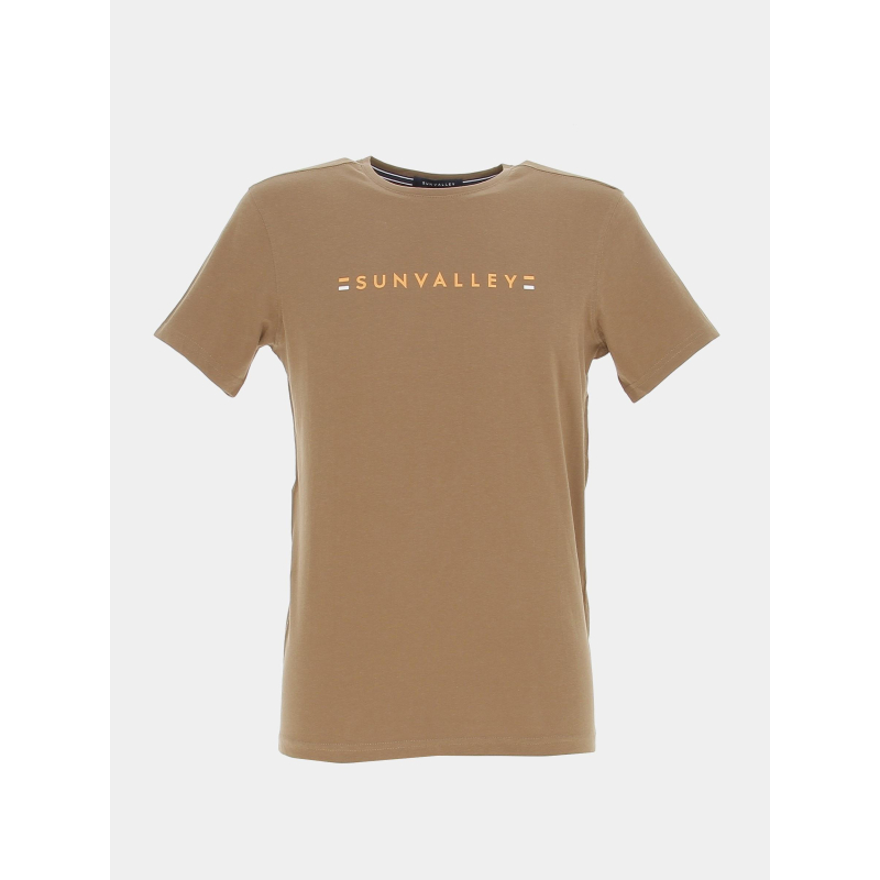 T-shirt manches courtes logo imprimé kaki homme - Sunvalley