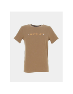 T-shirt manches courtes logo imprimé kaki homme - Sunvalley