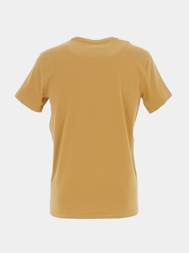 T-shirt manches courtes logo imprimé marron homme - Sunvalley