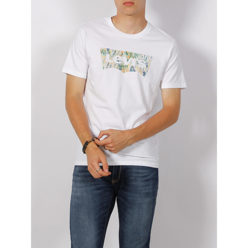 T-shirt graphic crewneck blanc homme - Levis