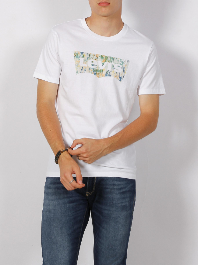 T-shirt graphic crewneck blanc homme - Levis