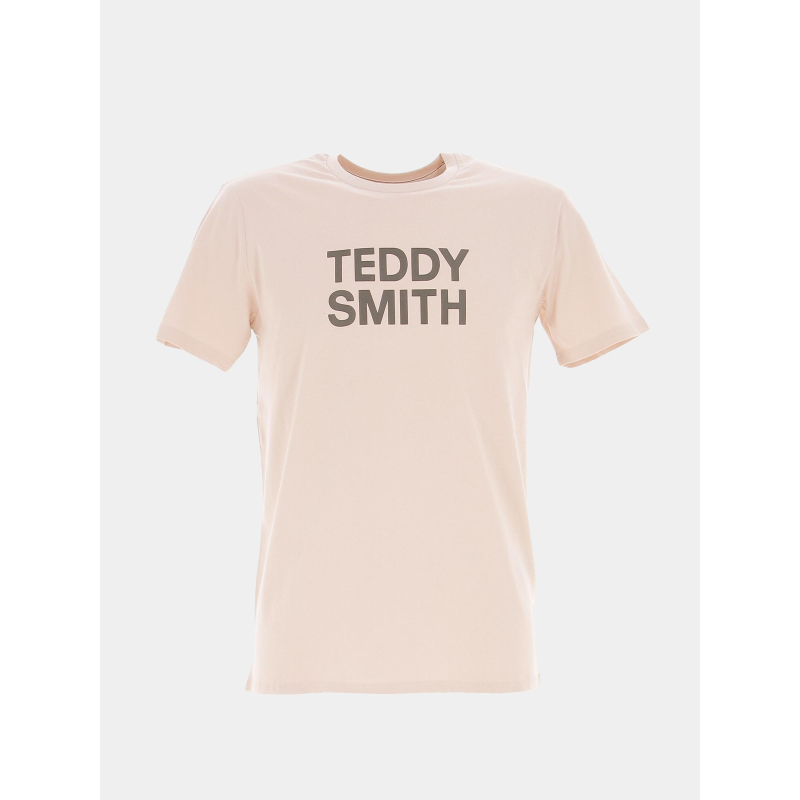 T-shirt ticlass basic rose pâle homme - Teddy Smith