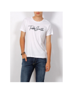 T-shirt evan logo signature blanc enfant - Teddy Smith