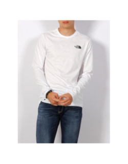 T-shirt manches longues easy blanc homme - The North Face