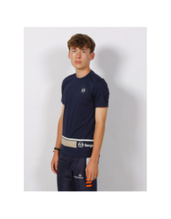 T-shirt abita à bandes bleu marine homme - Sergio Tacchini