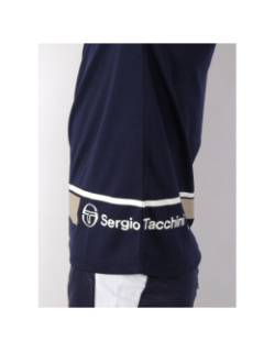T-shirt abita à bandes bleu marine homme - Sergio Tacchini