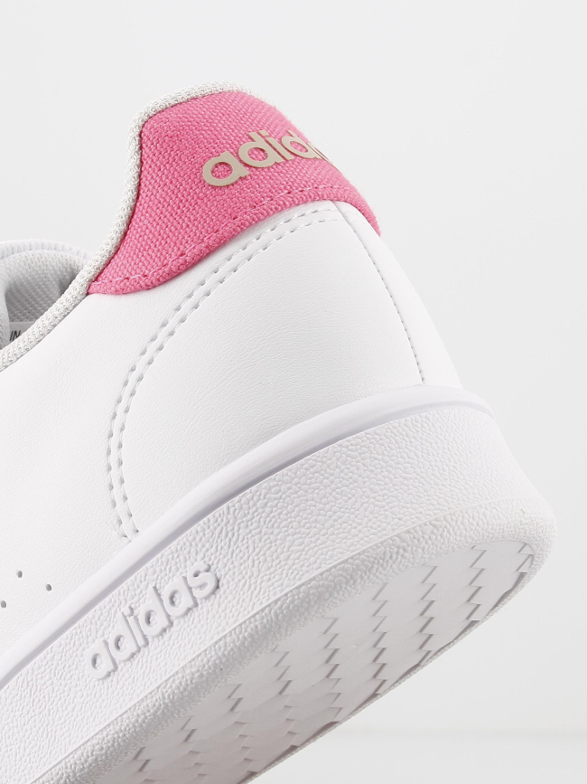 Baskets basses à scratch advantage rose blanc enfant - Adidas