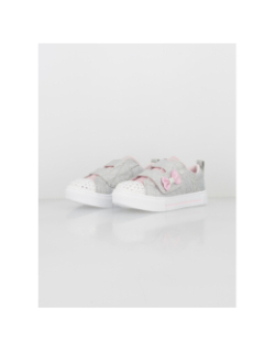 Baskets à paillettes lumineuse argenté enfant - Skechers