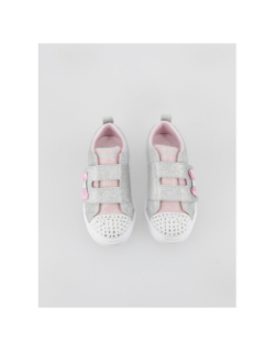 Baskets à paillettes lumineuse argenté enfant - Skechers